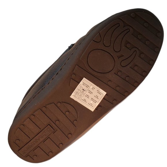 BEARPAW Mens Mach  Leather Slippers Brown 10W main image 2